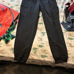 Black Relaxed Fit Jogger scrub pants